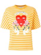 Vivetta Striped Print T-shirt, Women's, Size: 40, Yellow/orange, Cotton