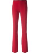 Agnona 'runway' Flared Pants, Women's, Size: 38, Red, Acetate/viscose