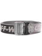 Off-white Distressed Industrial Logo Belt - Grey