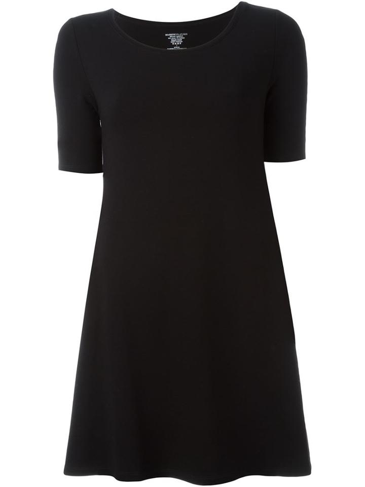 Majestic Filatures T-shirt Dress, Women's, Size: I, Black, Viscose/spandex/elastane