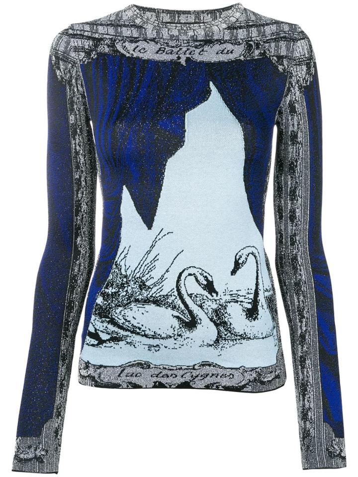 Acne Studios Printed Knitted Top - Blue