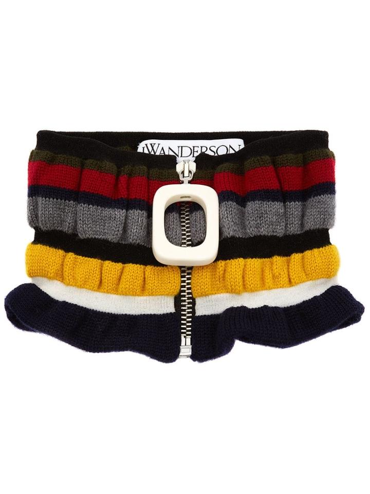 Jw Anderson Zipped Ruched Neckband - Black