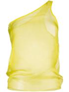 Supriya Lele Off-shoulder Silk Sheer Top - Yellow