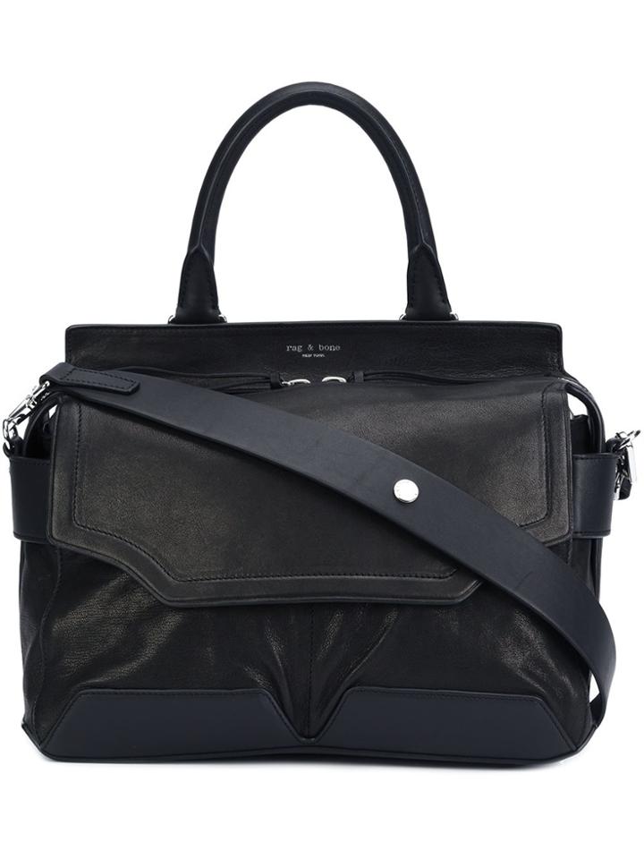 Rag & Bone Flap Closure Tote Bag - Black