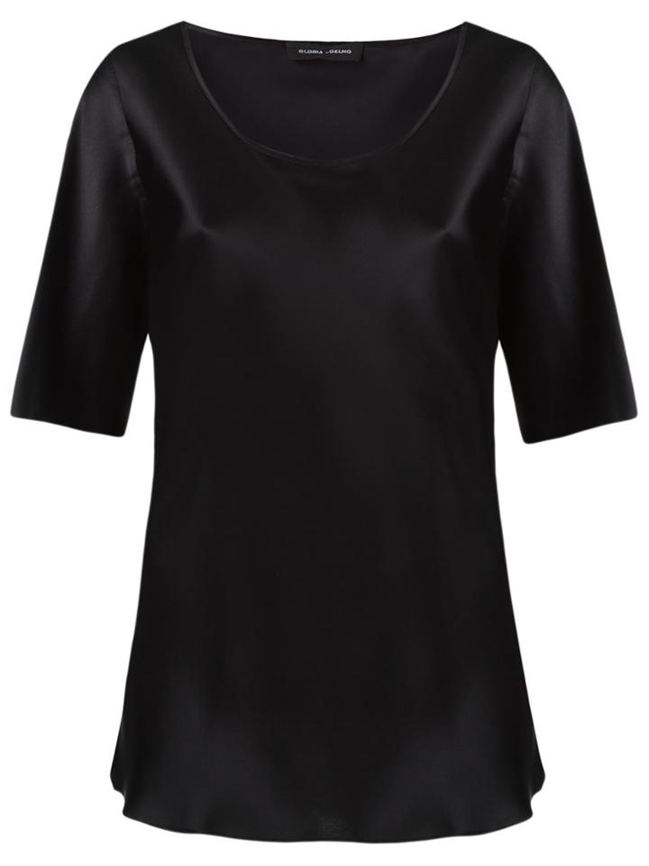 Gloria Coelho Scoop Neck Blouse - Black