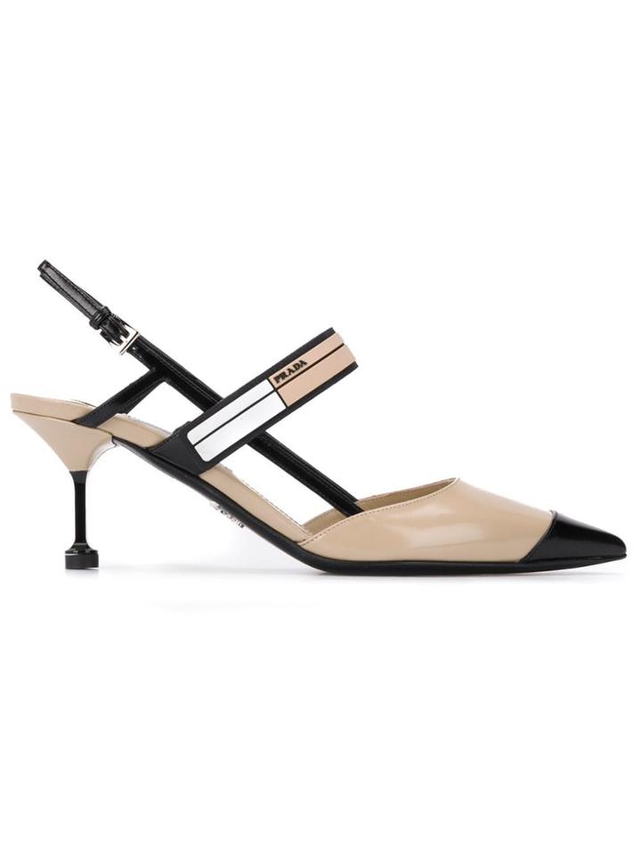 Prada Slingback Sandals - Neutrals