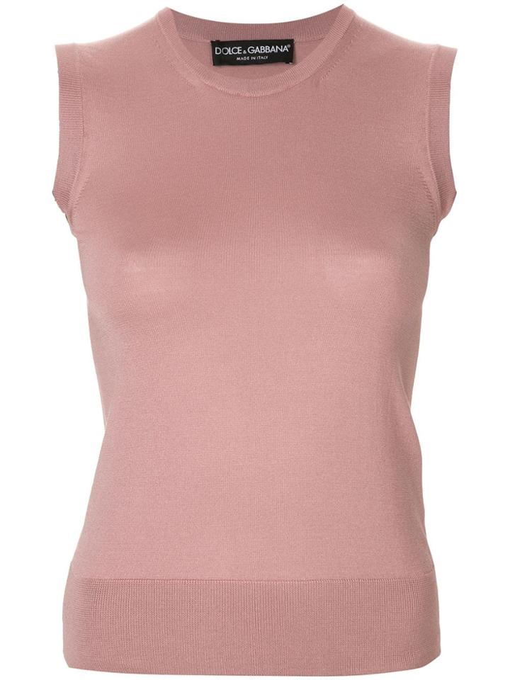Dolce & Gabbana Fine Knit Tank Top - Pink