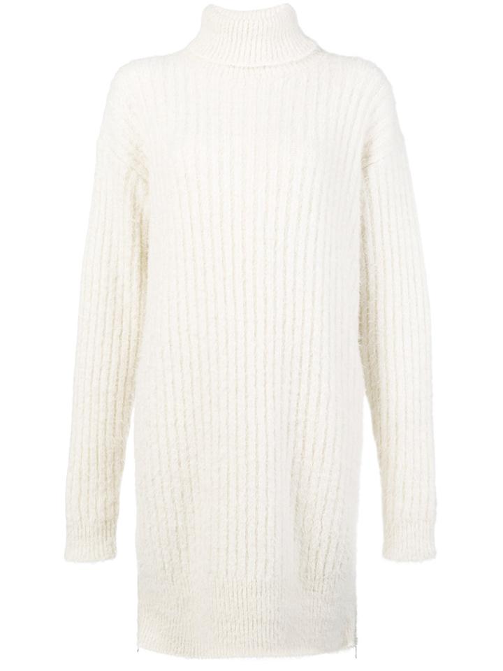 Givenchy Longline Knitted Jumper - White