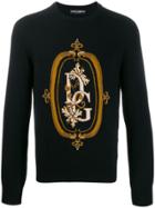 Dolce & Gabbana Dg Crest Motif Jumper - Black
