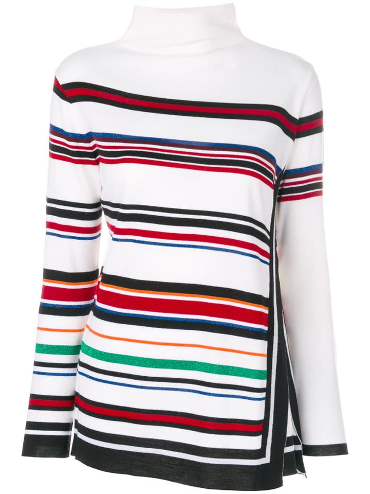 Iceberg Striped Knitted Sweater - White