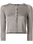 Roberto Collina Cropped Cardigan, Women's, Size: M, Grey, Viscose/polyester
