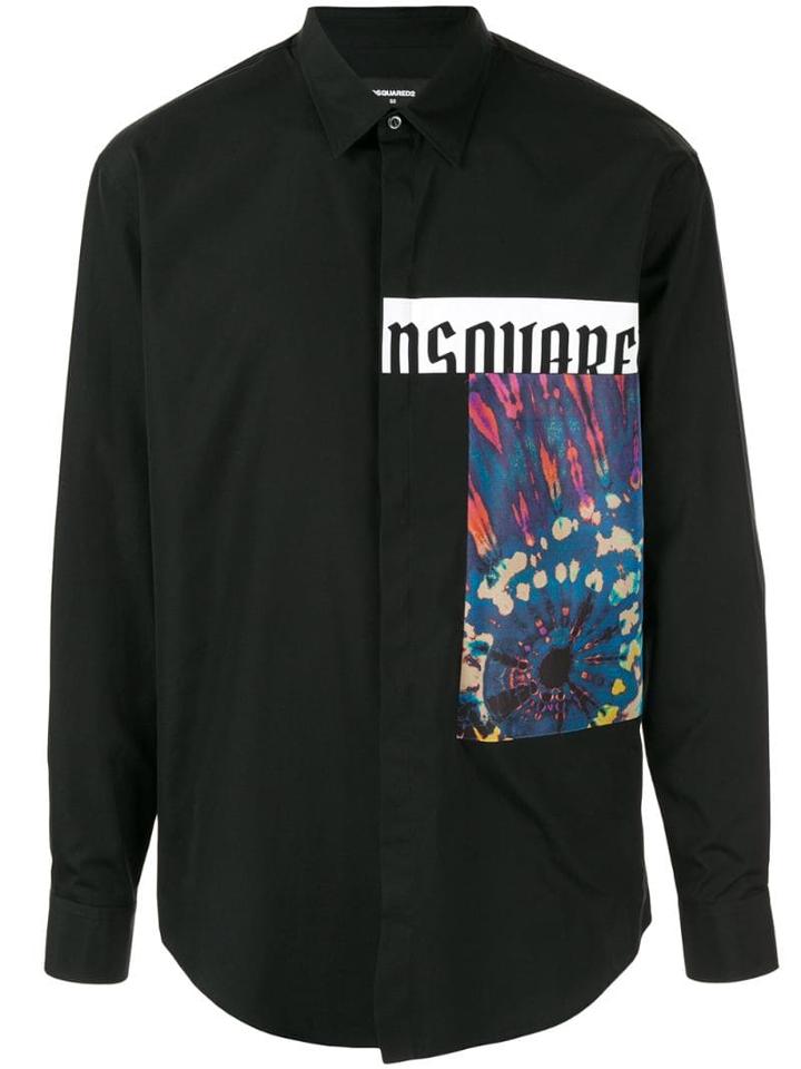 Dsquared2 Abstract Print Shirt - Black