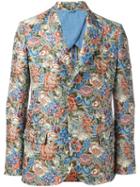 Floral Pattern Blazer, Men's, Size: 50, Polyester/cotton/acrylic/linen/flax, Ermanno Scervino