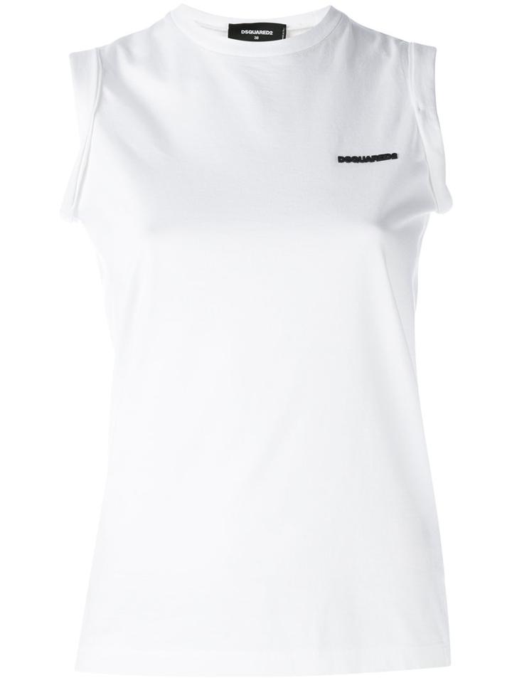 Dsquared2 - Skirt And Tank Top Co-ord - Women - Cotton/leather/polyester/spandex/elastane - 44, Blue, Cotton/leather/polyester/spandex/elastane