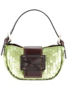 Fendi Vintage Spangle Ff Handbag - Green