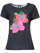 Amir Slama Flower Print Blouse - Black