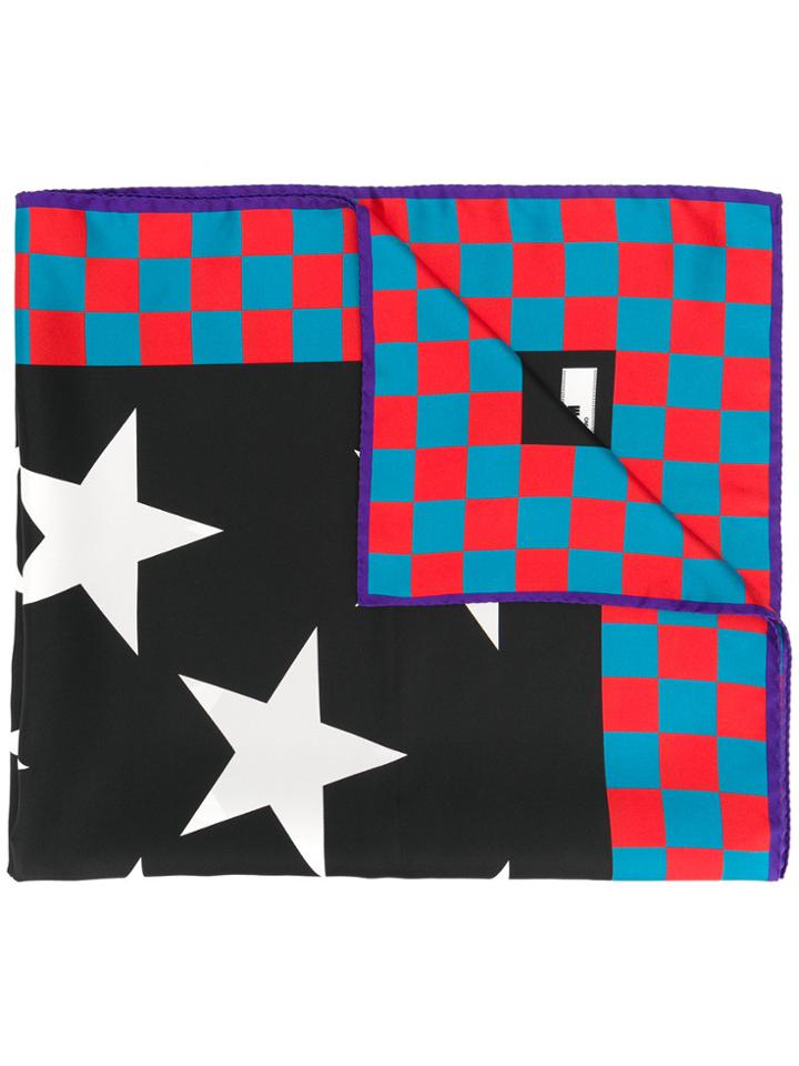 Msgm Star Print Scarf - Multicolour