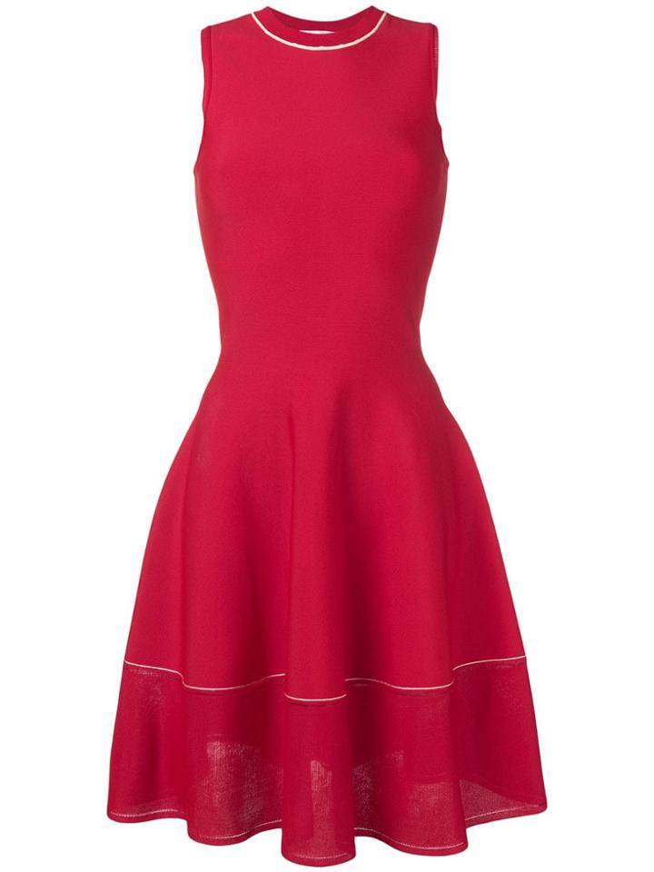 Victoria Beckham A-line Pleated Dress - Red
