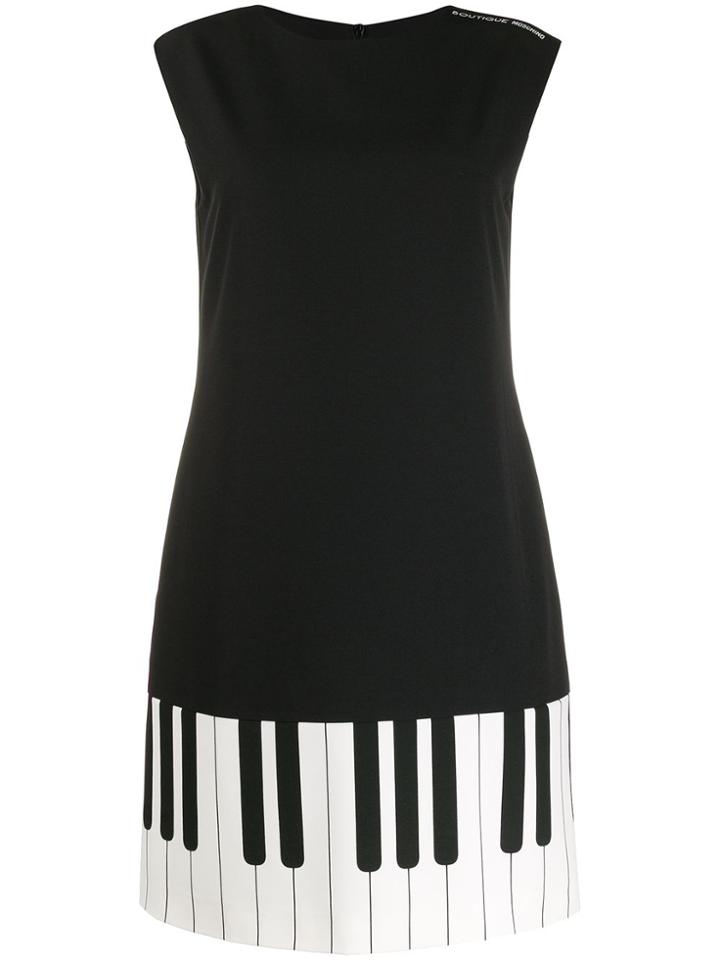Boutique Moschino Piano Print Dress - Black