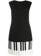 Boutique Moschino Piano Print Dress - Black