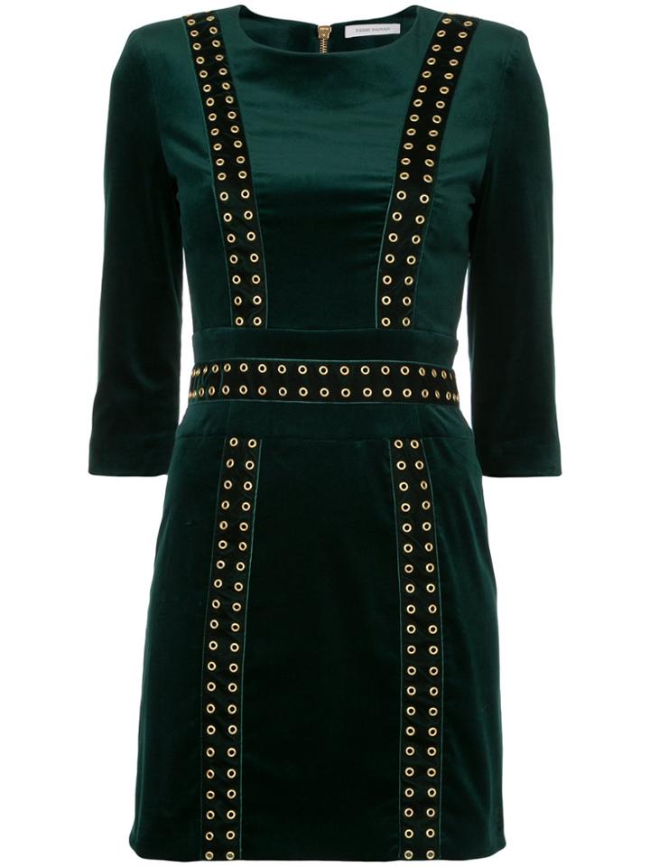 Pierre Balmain Studded Dress - Green