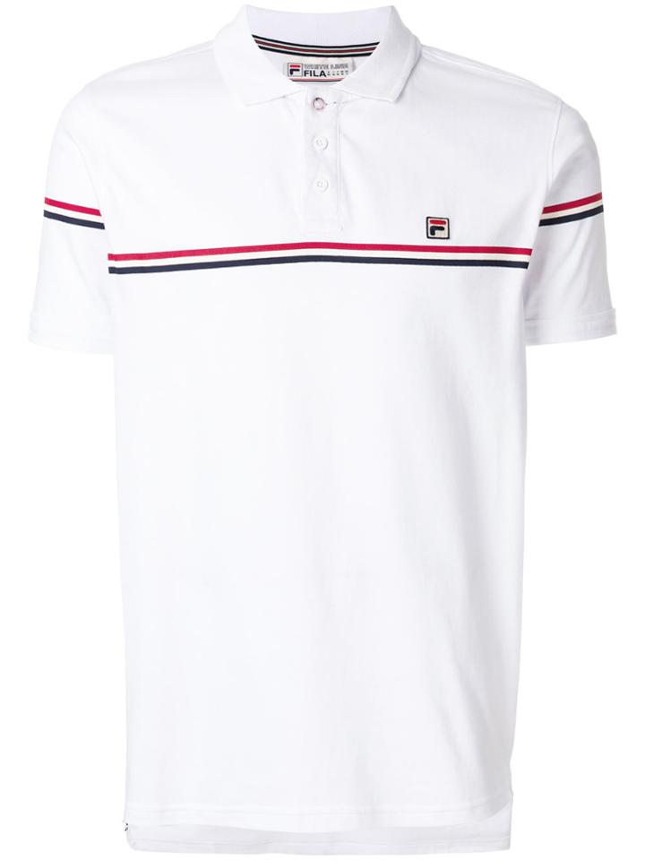 Fila Striped Polo Shirt - White