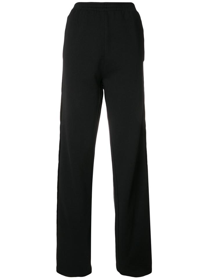 Mm6 Maison Margiela Long Leg Track Pants - Black