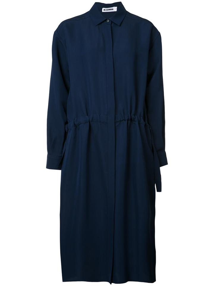 Jil Sander Shirt Dress, Women's, Size: 34, Blue, Silk/viscose