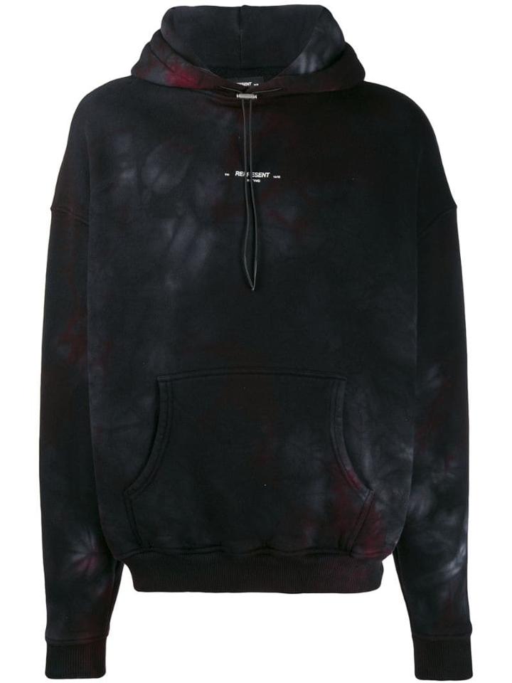 Represent Logo Print Hoodie - Blue