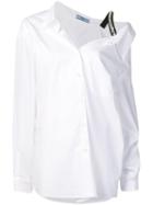 Prada Off-shoulder Embellished Shirt - White