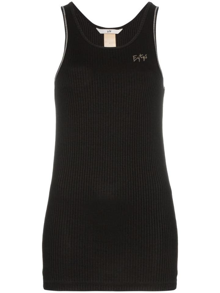 Eytys Toni Ribbed Tank Top - Black