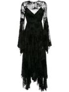 Alex Perry Flared Lace Dress - Black