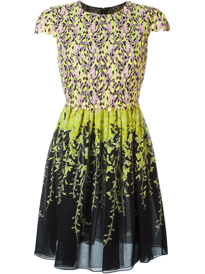 Giambattista Valli Cap Sleeve Floral Dress