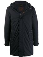 Moorer Mid-length Hooded Jacket - Blue