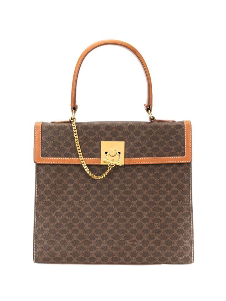 Céline Pre-owned Macadam Pattern Tote - Brown