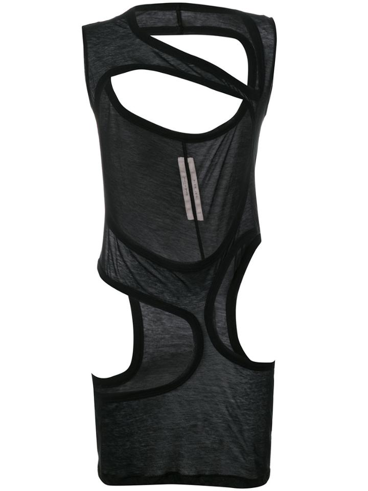 Rick Owens Cutout Tank Top - Black