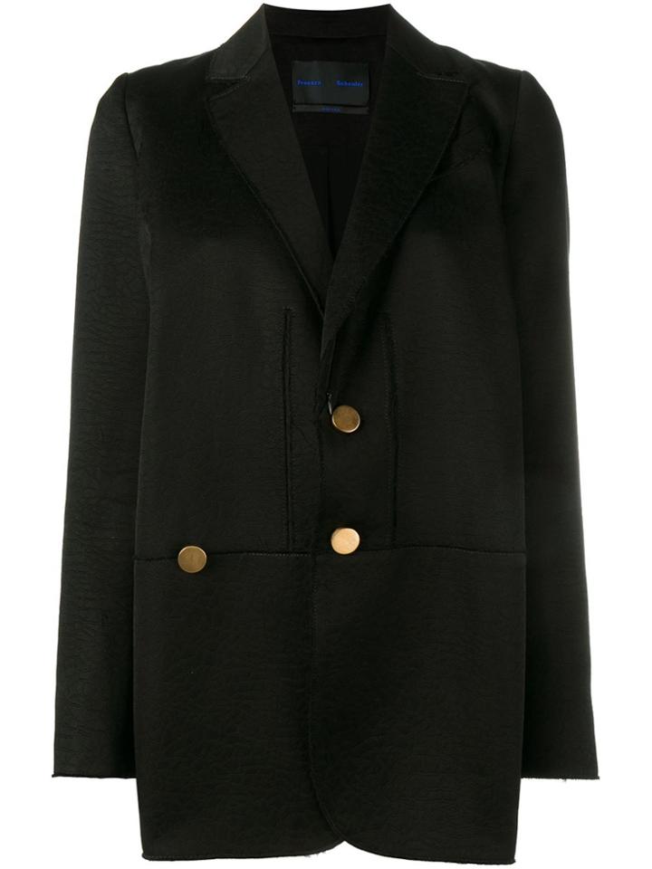Proenza Schouler Raw Edge Oversized Jacket - Black