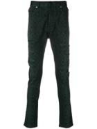 Balmain Snake Print Jeans - Green
