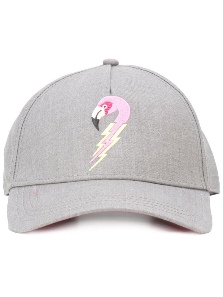 Diesel - Flamingo Patch Baseball Cap - Unisex - Polyester/viscose - One Size, Grey, Polyester/viscose