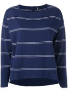 Eleventy Striped Sweater, Women's, Size: Small, Blue, Cotton