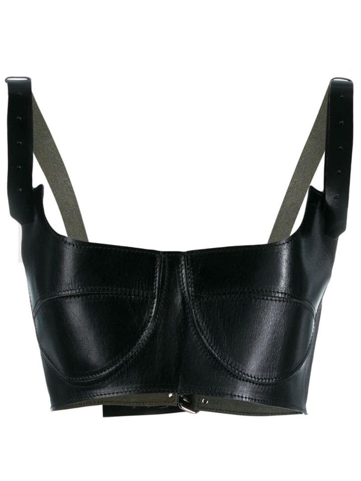 Barbara Bologna Textured Cropped Top - Black