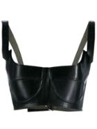 Barbara Bologna Textured Cropped Top - Black