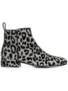 Dolce & Gabbana Leopard Ankle Boots - Metallic