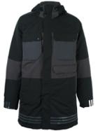 Adidas By White Mountaineering Padded Hooded Coat, Men's, Size: Large, Black, Polyester/nylon/feather Down