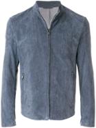 Drome Zipped Leather Jacket - Blue