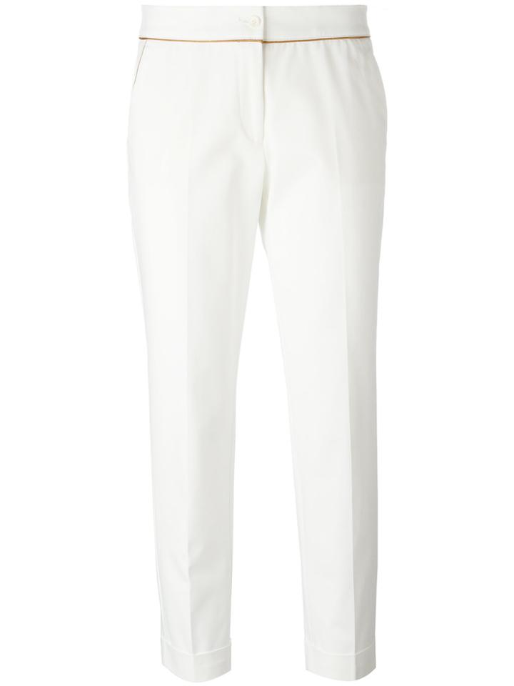 Etro Slim-fit Cropped Trousers - White