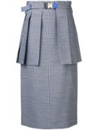 Fendi Pleated Peplum Skirt - Blue