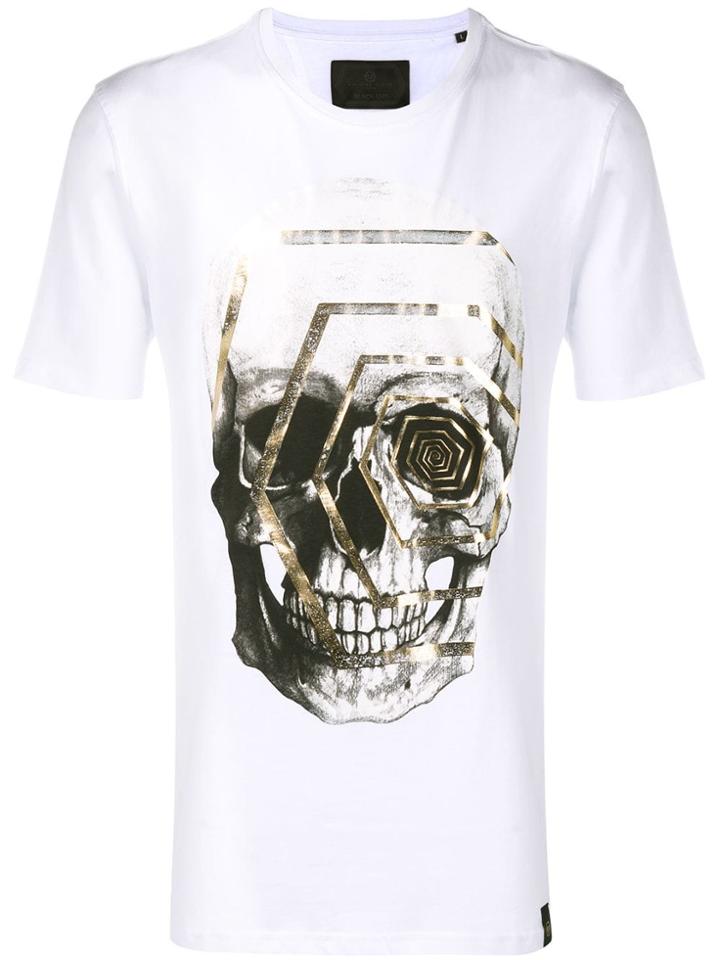 Philipp Plein Graphic Skull Print T-shirt - White