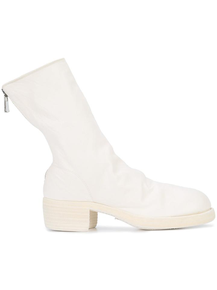 Guidi Calf-length Boots - White