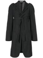 Comme Des Garçons Pre-owned Tied Dress-style Coat - Grey